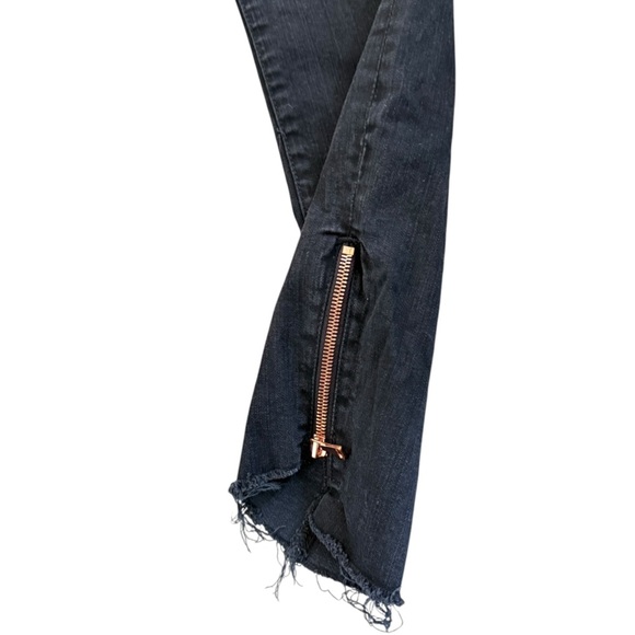 Mother The Stunner Double Zip Ankle Step Fray in Not Guilty - Picture 6 of 10